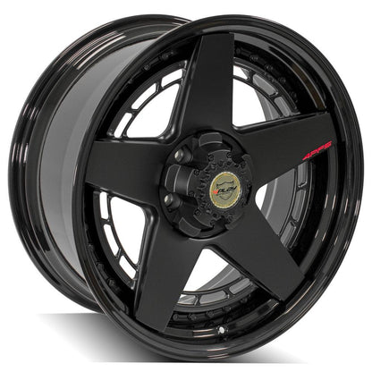 20x9 4PLAY 4PF5 Matte Black Center w/ Gloss Black Barrel Wheel 5x150 (0mm)