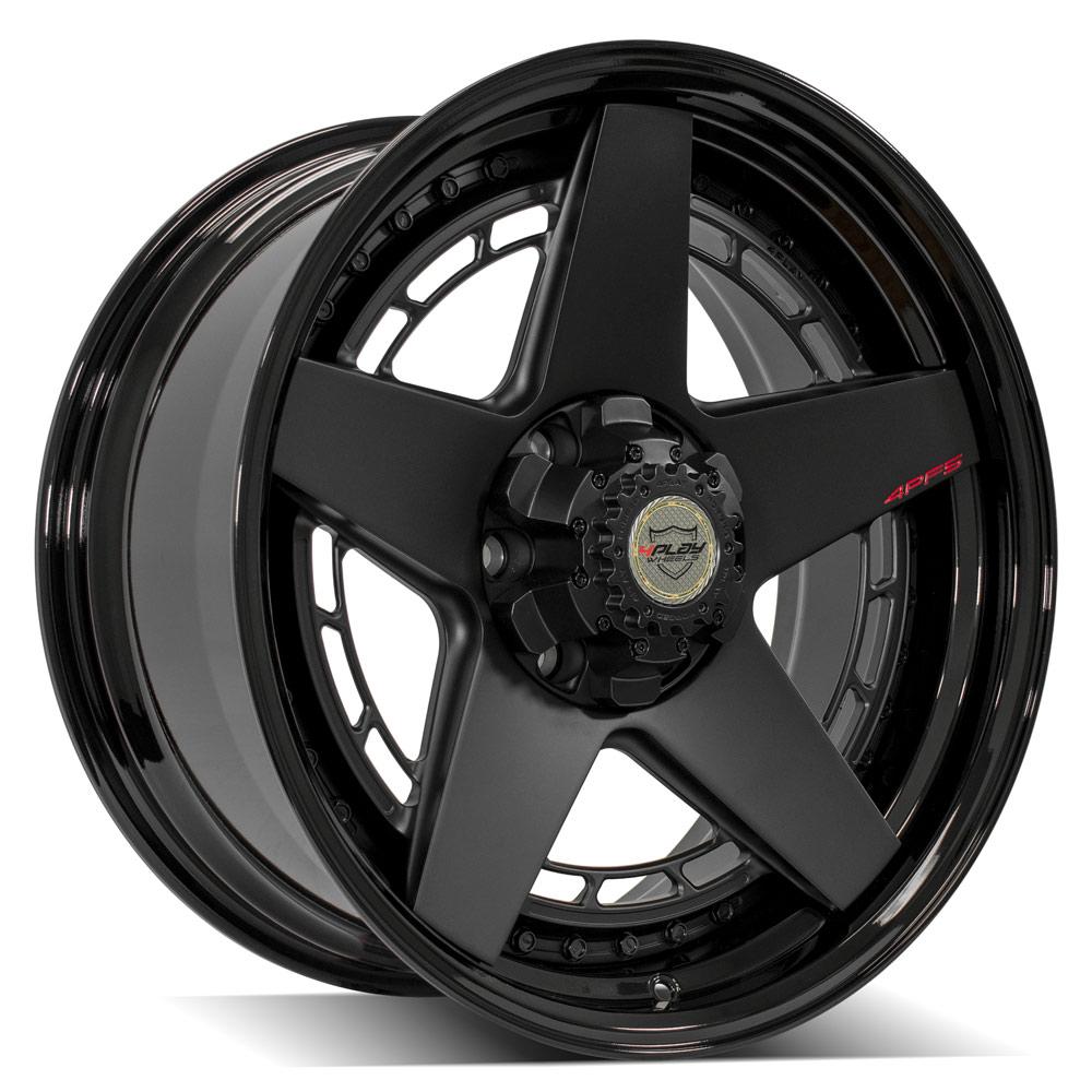 20x9 4PLAY 4PF5 Matte Black Center w/ Gloss Black Barrel Wheel 6x135/6x5.5 (0mm)
