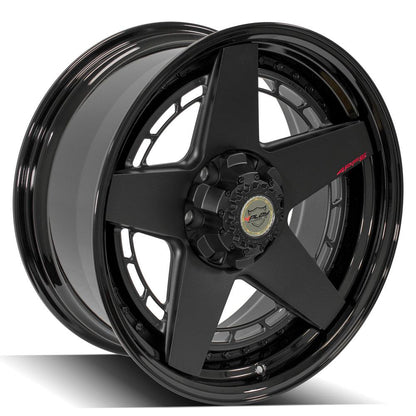 20x9 4PLAY 4PF5 Matte Black Center w/ Gloss Black Barrel Wheel 6x135/6x5.5 (0mm)