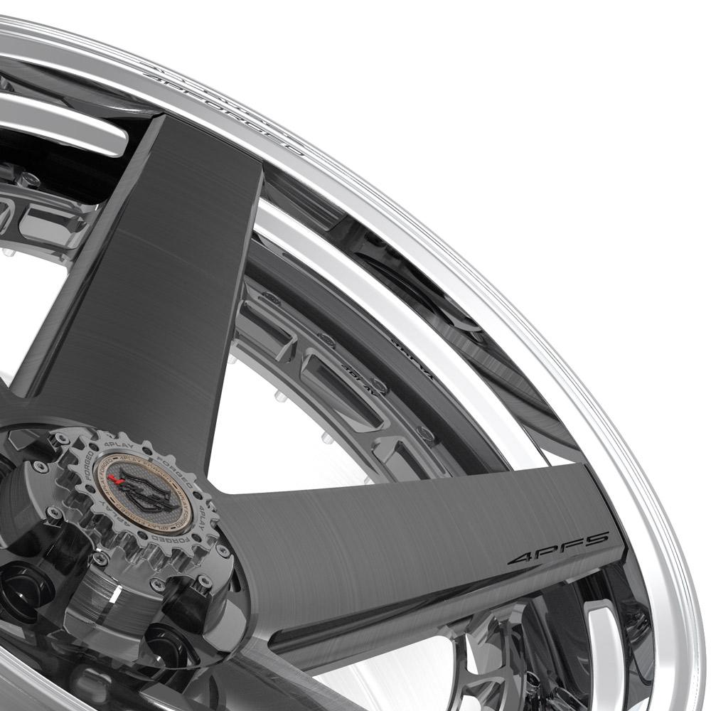 22x10 4PLAY 4PF5 Brushed Tinted Polished Barrel Wheel 5x150 (-18mm)