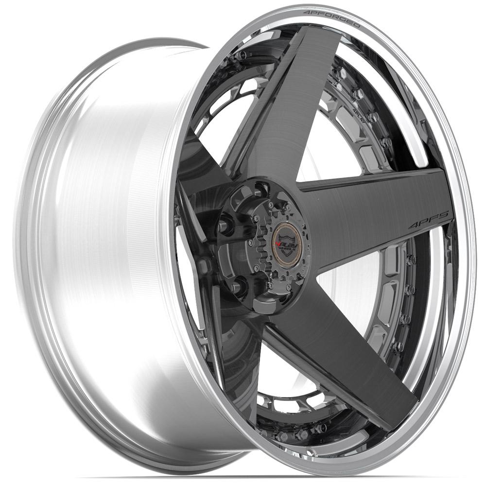 22x10 4PLAY 4PF5 Brushed Tinted Polished Barrel Wheel 5x5/5x5.5 (-18mm)