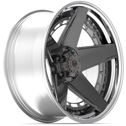 22x10 4PLAY 4PF5 Brushed Tinted Polished Barrel Wheel 5x150 (-18mm)