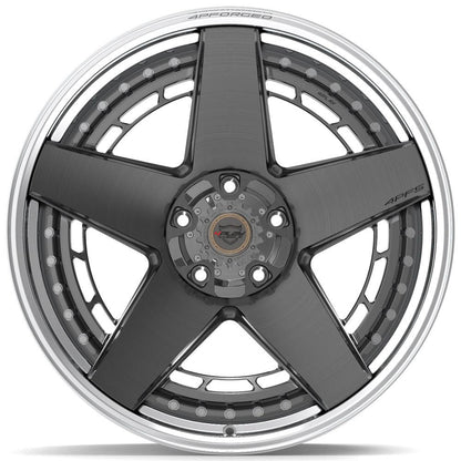 22x10 4PLAY 4PF5 Brushed Tinted Polished Barrel Wheel 5x5/5x5.5 (-18mm)