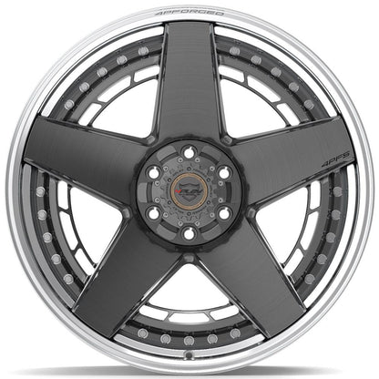 22x10 4PLAY 4PF5 Brushed Tinted Polished Barrel Wheel 6x135/6x5.5 (-18mm)