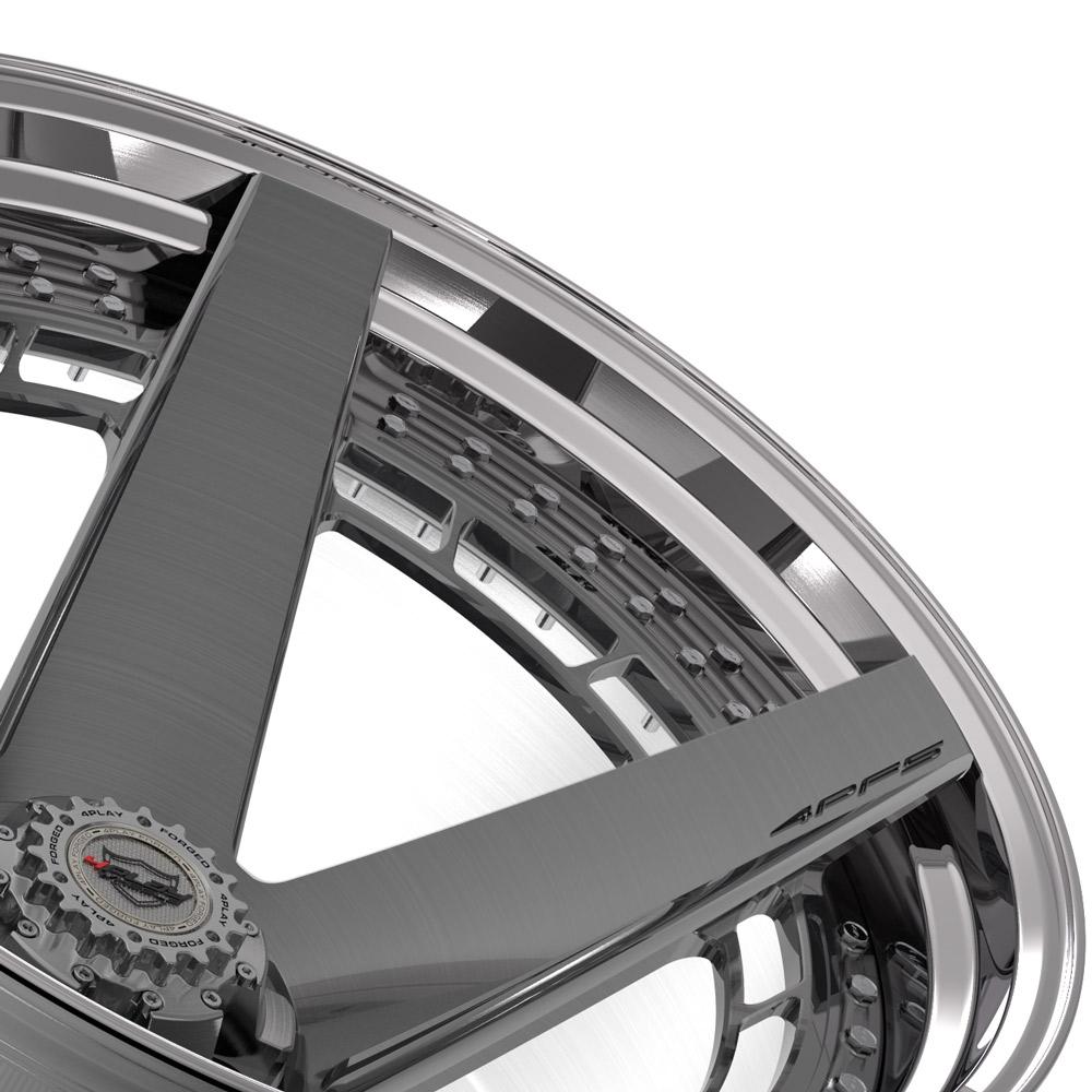 24x14 4PLAY 4PF5 Brushed Tinted Polished Barrel Wheel 6x135/6x5.5 (-76mm)