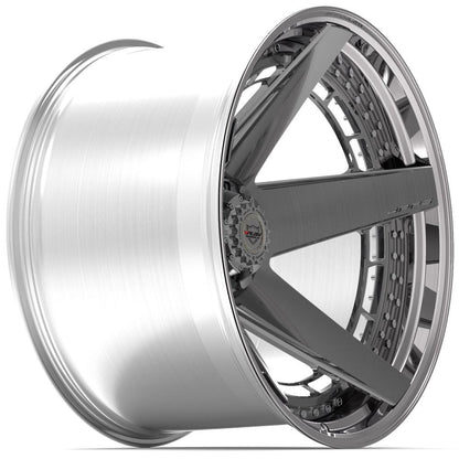 24x14 4PLAY 4PF5 Brushed Tinted Polished Barrel Wheel 6x135/6x5.5 (-76mm)