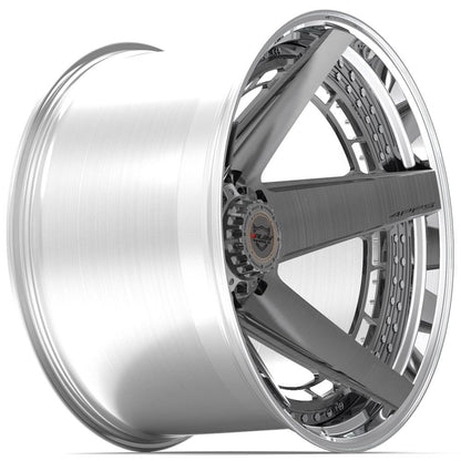 24x14 4PLAY 4PF5 Brushed Tinted Polished Barrel Wheel 8x180 (-76mm)