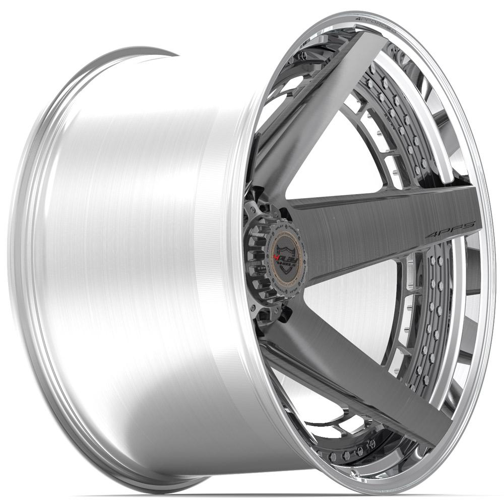 24x14 4PLAY 4PF5 Brushed Tinted Polished Barrel Wheel 8x6.5 (-76mm)