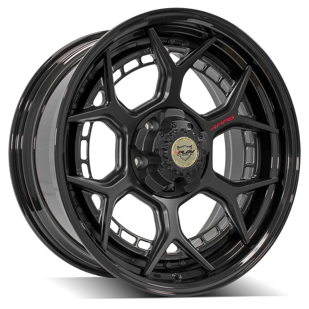 20x9 4PLAY 4PF6 Matte Black Center w/ Gloss Black Barrel Wheel 5x5/5x5.5 (0mm)