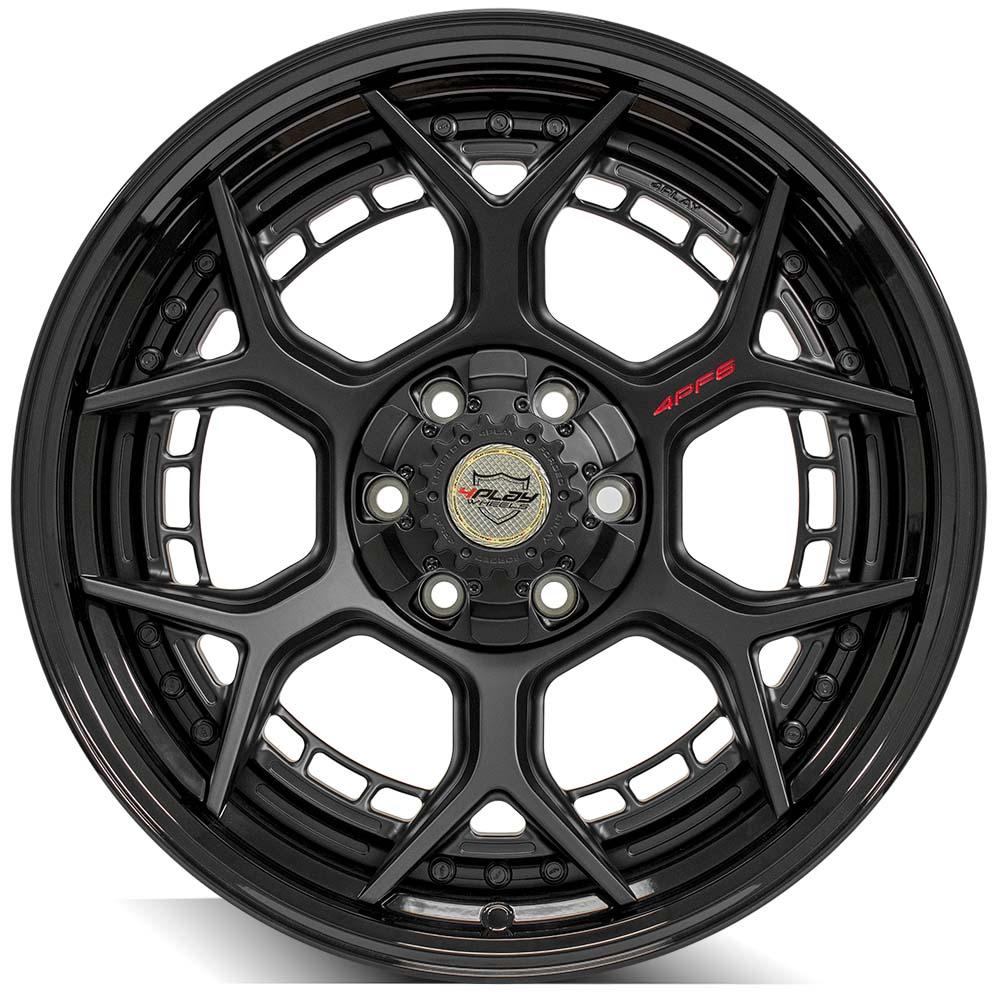 20x9 4PLAY 4PF6 Matte Black Center w/ Gloss Black Barrel Wheel 6x135/6x5.5 (0mm)
