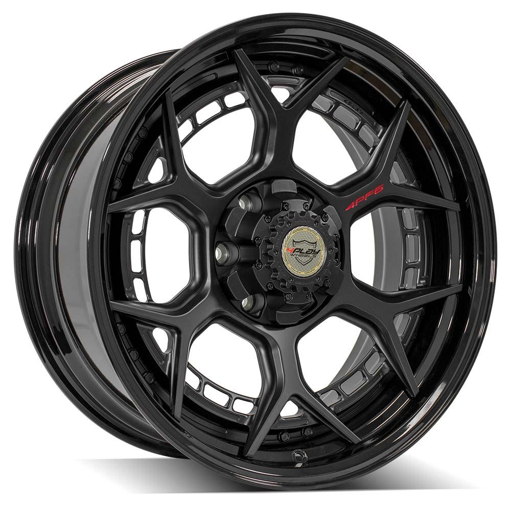 20x9 4PLAY 4PF6 Matte Black Center w/ Gloss Black Barrel Wheel 6x135/6x5.5 (0mm)