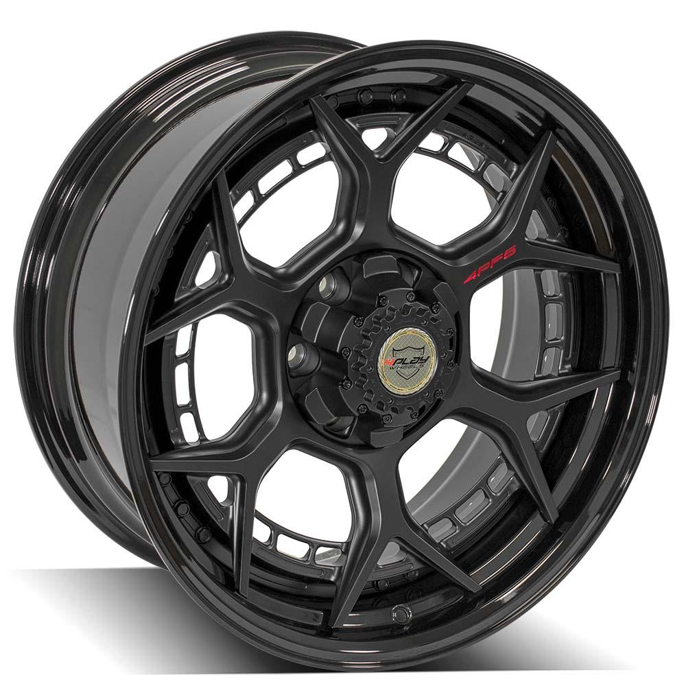 20x9 4PLAY 4PF6 Matte Black Center w/ Gloss Black Barrel Wheel 6x135/6x5.5 (0mm)
