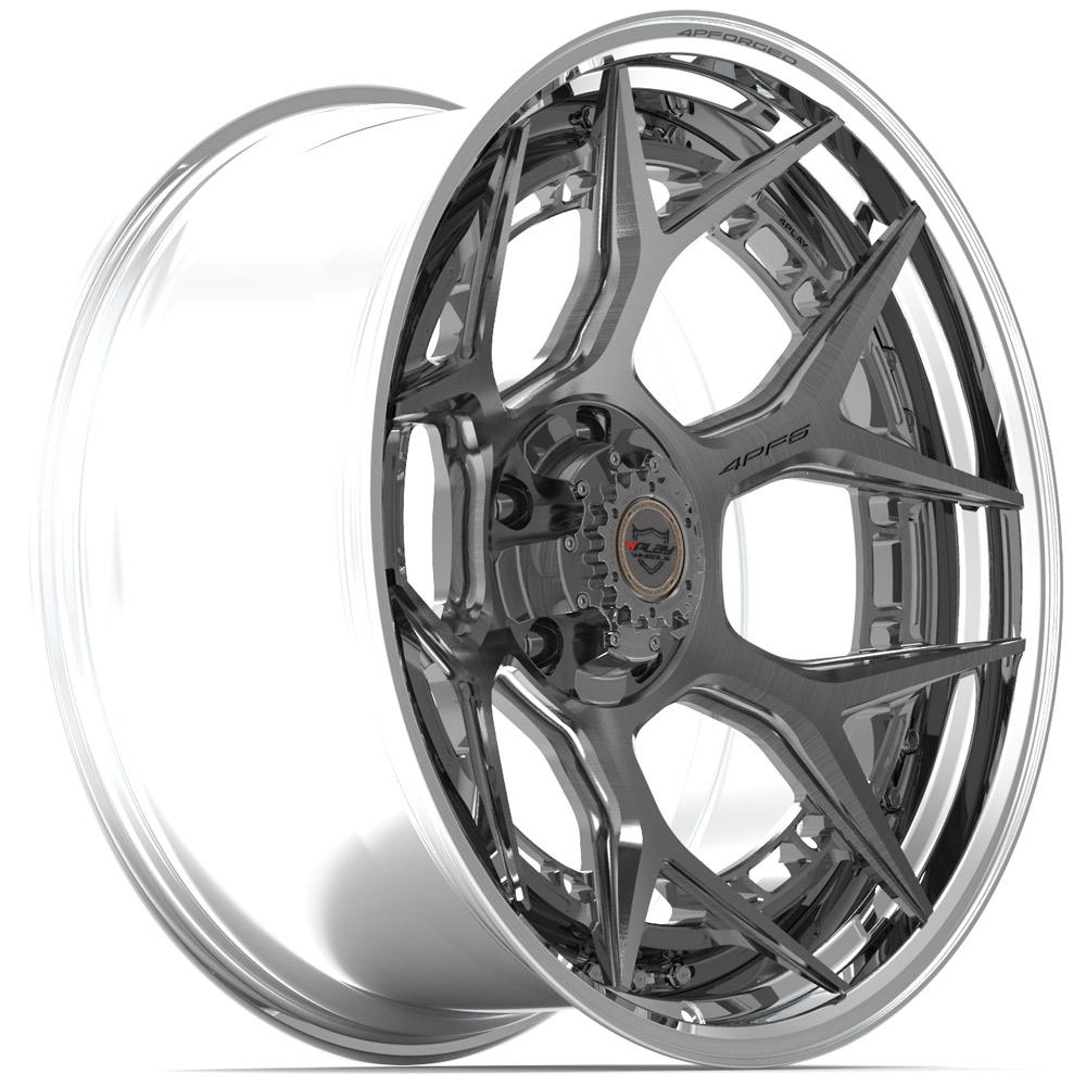 22x10 4PLAY 4PF6 Brushed Tinted Polished Barrel Wheel 5x5/5x5.5 (-18mm)