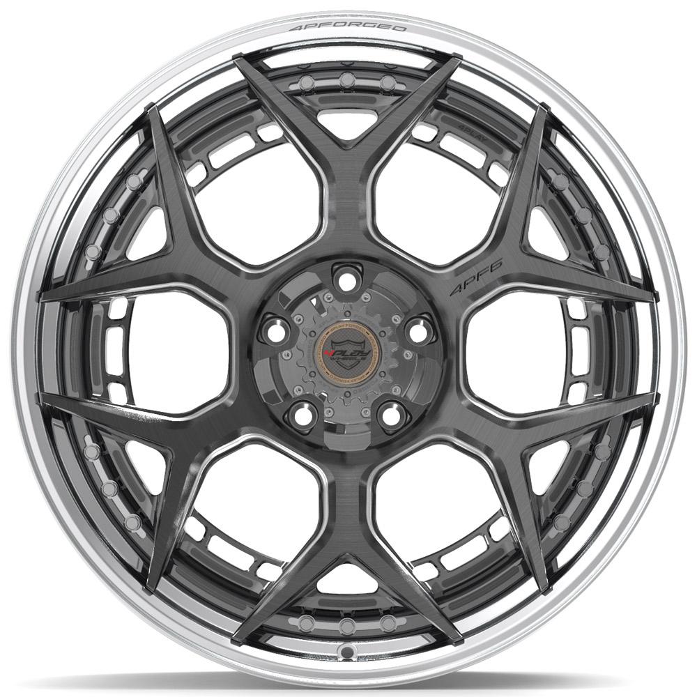 22x10 4PLAY 4PF6 Brushed Tinted Polished Barrel Wheel 5x5/5x5.5 (-18mm)