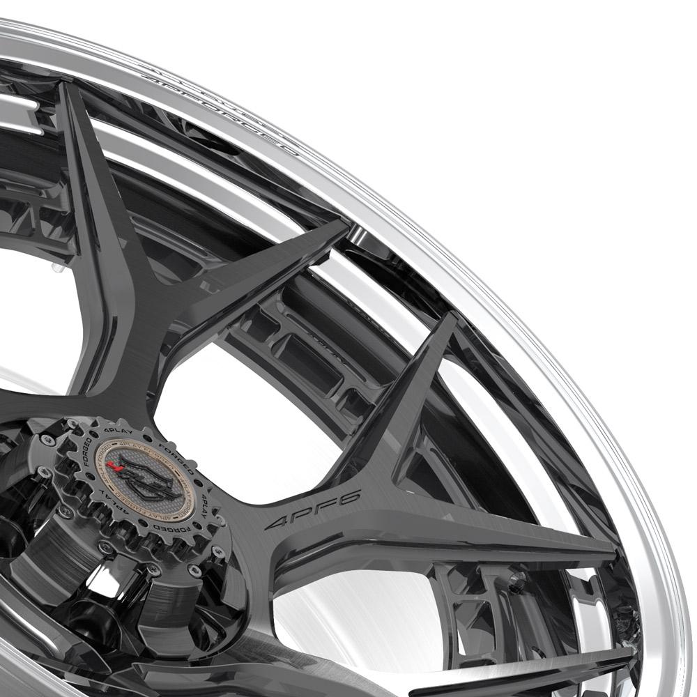 22x10 4PLAY 4PF6 Brushed Tinted Polished Barrel Wheel 6x135/6x5.5 (-18mm)