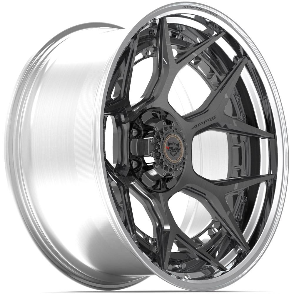 22x10 4PLAY 4PF6 Brushed Tinted Polished Barrel Wheel 6x135/6x5.5 (-18mm)