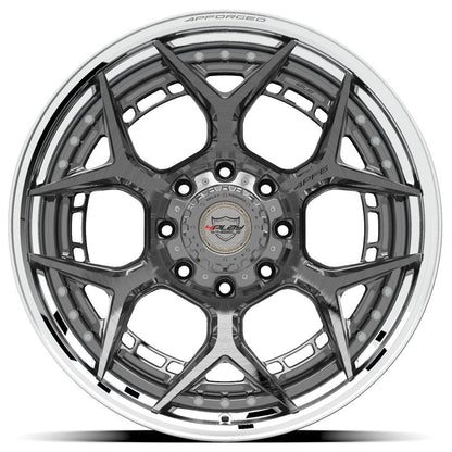22x10 4PLAY 4PF6 Brushed Tinted Polished Barrel Wheel 8x180 (-18mm)