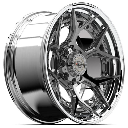 22x10 4PLAY 4PF6 Brushed Tinted Polished Barrel Wheel 8x180 (-18mm)
