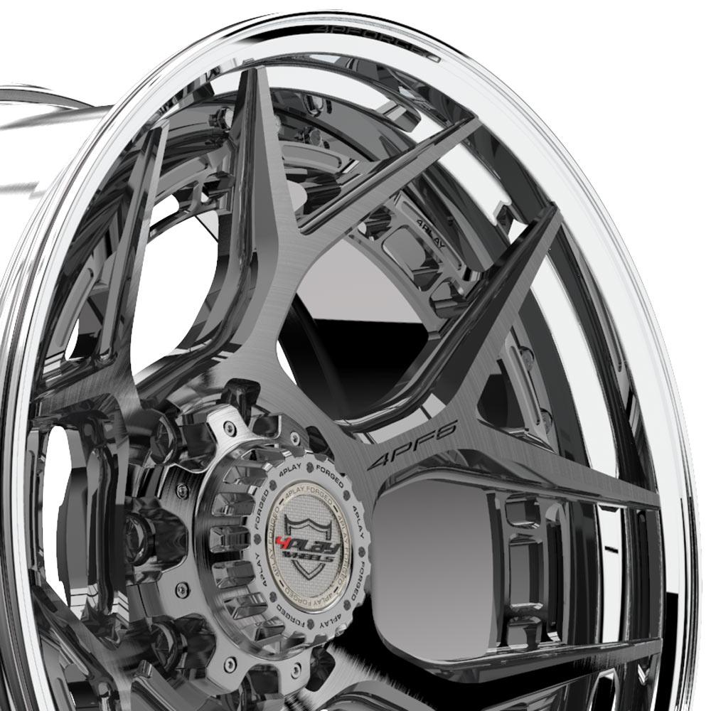 22x10 4PLAY 4PF6 Brushed Tinted Polished Barrel Wheel 8x180 (-18mm)