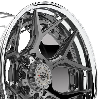 22x10 4PLAY 4PF6 Brushed Tinted Polished Barrel Wheel 8x180 (-18mm)