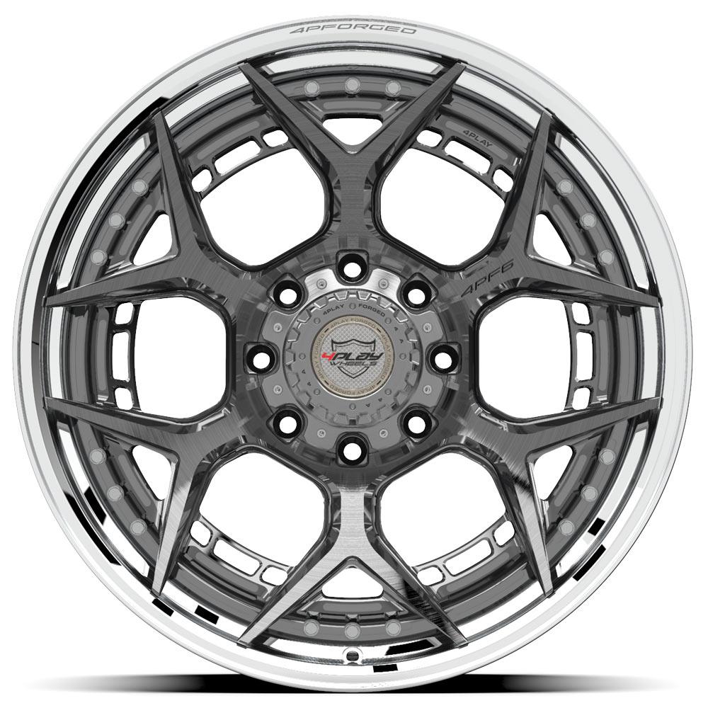 22x10 4PLAY 4PF6 Brushed Tinted Polished Barrel Wheel 8x6.5 (-18mm)
