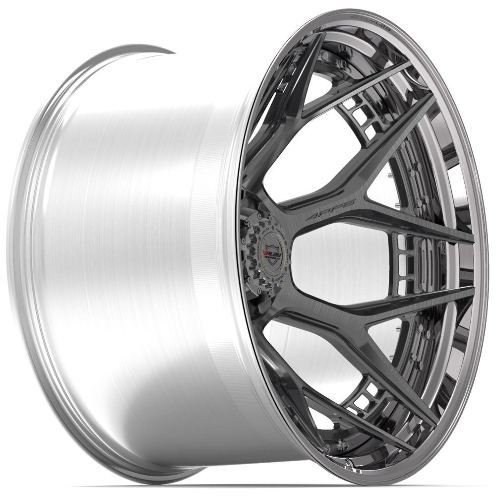 24x14 4PLAY 4PF6 Brushed Tinted Polished Barrel Wheel 6x135/6x5.5 (-76mm)