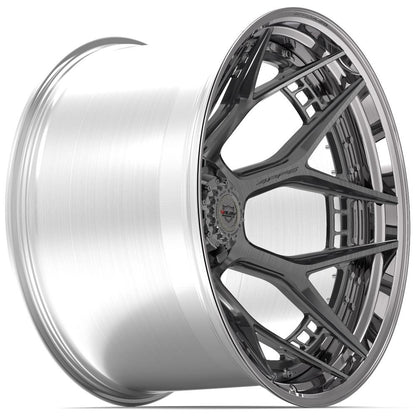 24x14 4PLAY 4PF6 Brushed Tinted Polished Barrel Wheel 6x135/6x5.5 (-76mm)