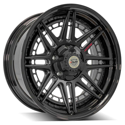 20x9 4PLAY 4PF8 Matte Black Center w/ Gloss Black Barrel Wheel 5x5/5x5.5 (0mm)