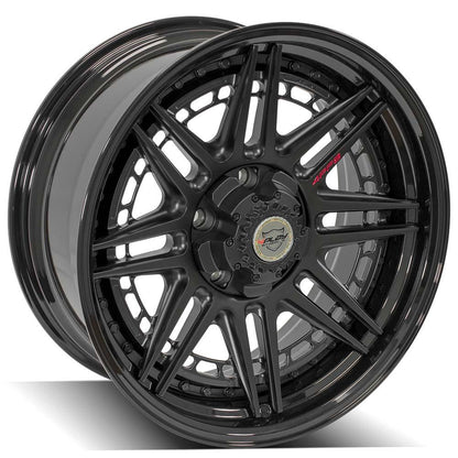 20x9 4PLAY 4PF8 Matte Black Center w/ Gloss Black Barrel Wheel 5x5/5x5.5 (0mm)