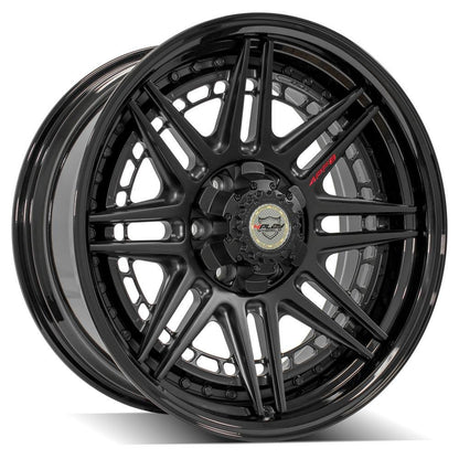 20x9 4PLAY 4PF8 Matte Black Center w/ Gloss Black Barrel Wheel 6x135/6x5.5 (0mm)