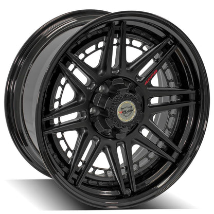 20x9 4PLAY 4PF8 Matte Black Center w/ Gloss Black Barrel Wheel 6x135/6x5.5 (0mm)