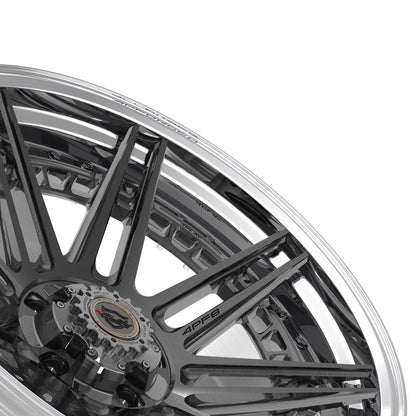 22x10 4PLAY 4PF8 Brushed Tinted Polished Barrel Wheel 5x5/5x5.5 (-18mm)