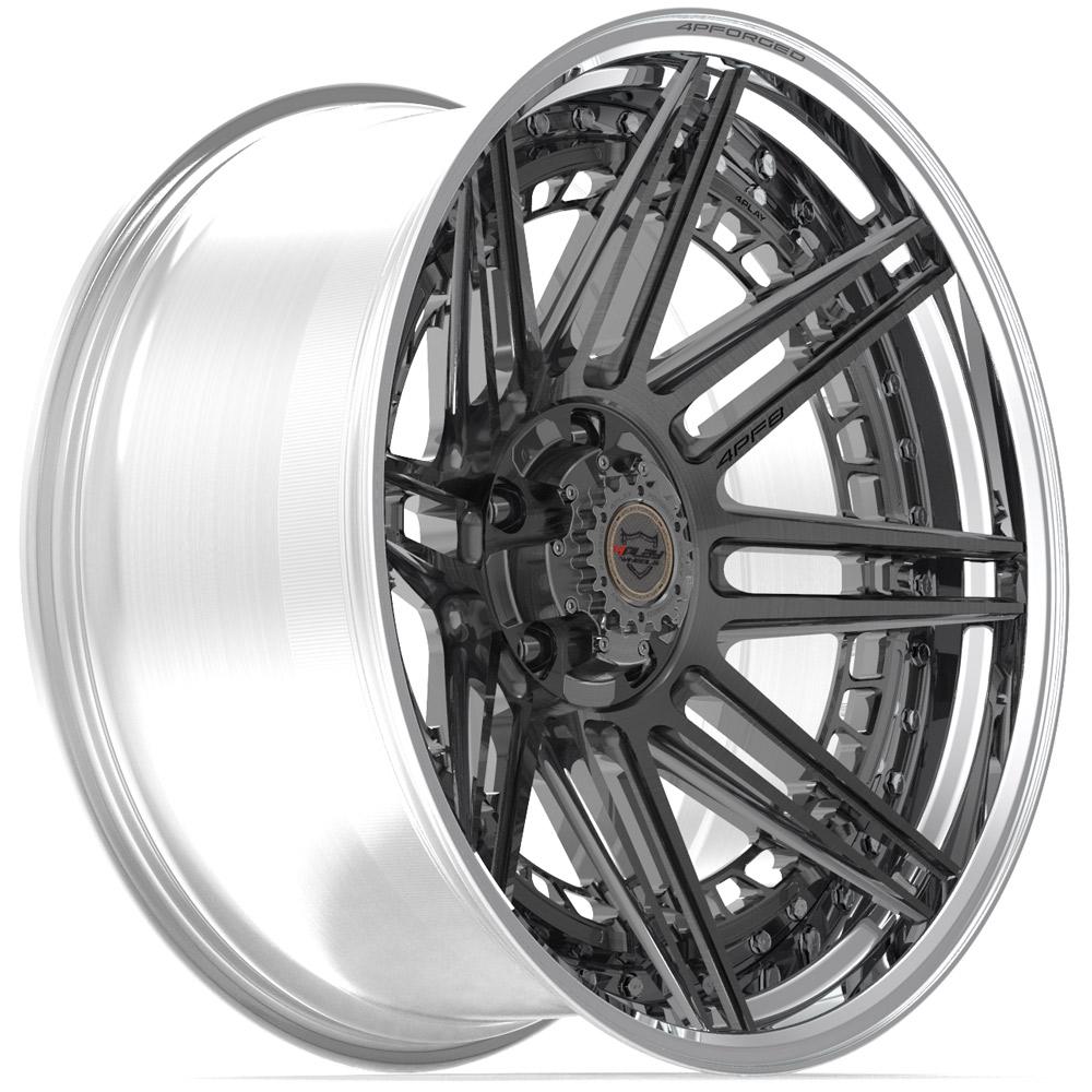 22x10 4PLAY 4PF8 Brushed Tinted Polished Barrel Wheel 5x5/5x5.5 (-18mm)