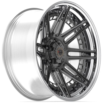 22x10 4PLAY 4PF8 Brushed Tinted Polished Barrel Wheel 5x5/5x5.5 (-18mm)