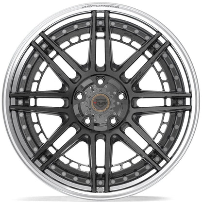 22x10 4PLAY 4PF8 Brushed Tinted Polished Barrel Wheel 5x5/5x5.5 (-18mm)