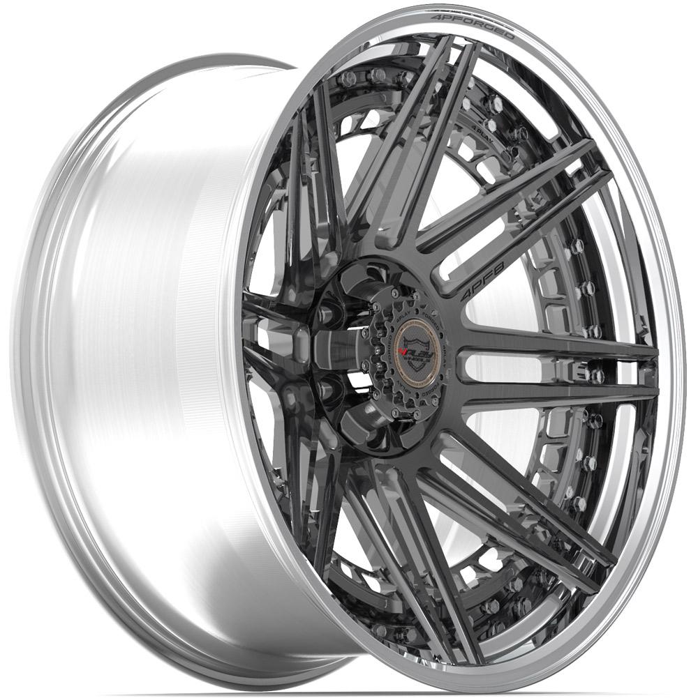 22x10 4PLAY 4PF8 Brushed Tinted Polished Barrel Wheel 6x135/6x5.5 (-18mm)