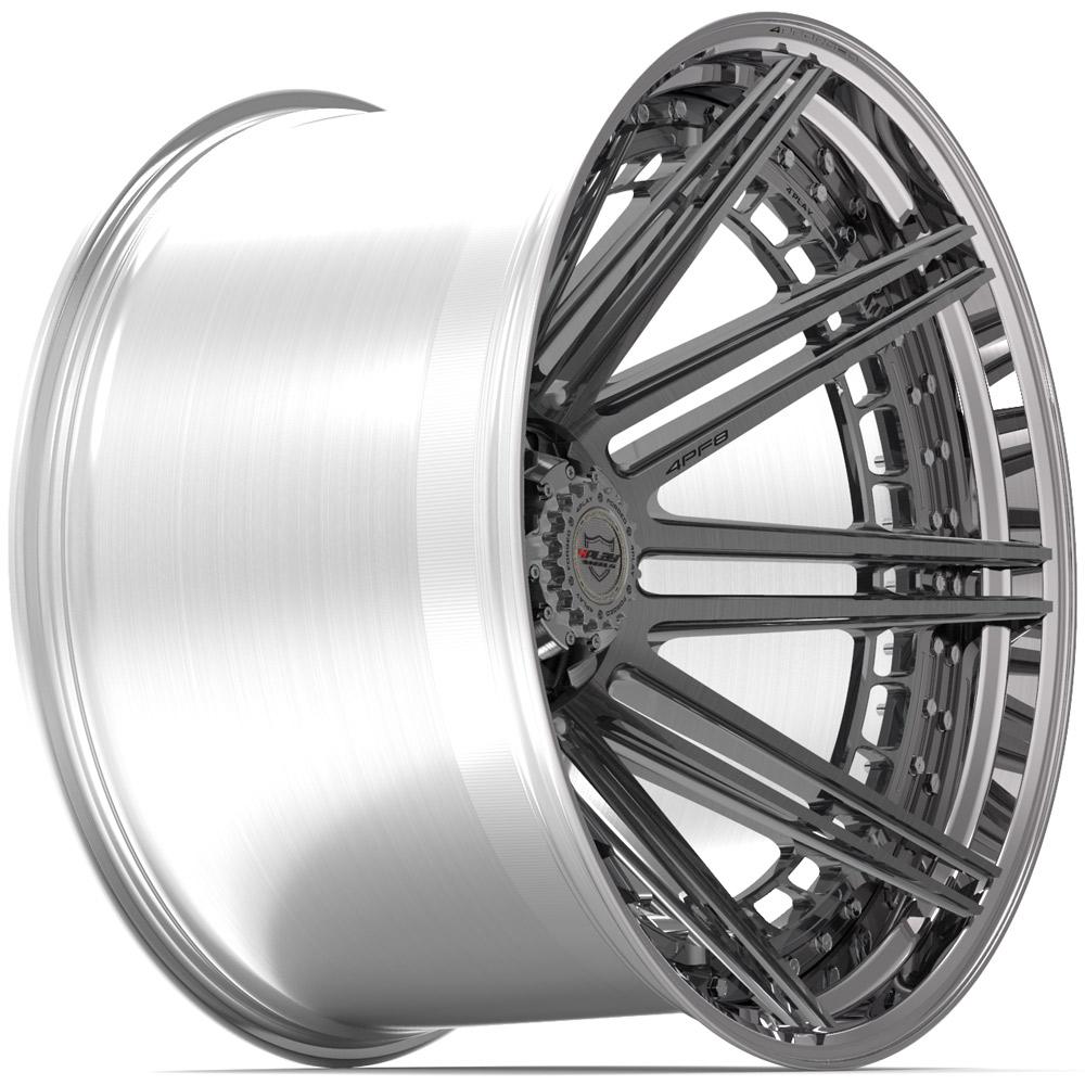 24x14 4PLAY 4PF8 Brushed Tinted Polished Barrel Wheel 6x135/6x5.5 (-76mm)