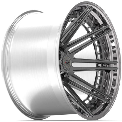 24x14 4PLAY 4PF8 Brushed Tinted Polished Barrel Wheel 6x135/6x5.5 (-76mm)