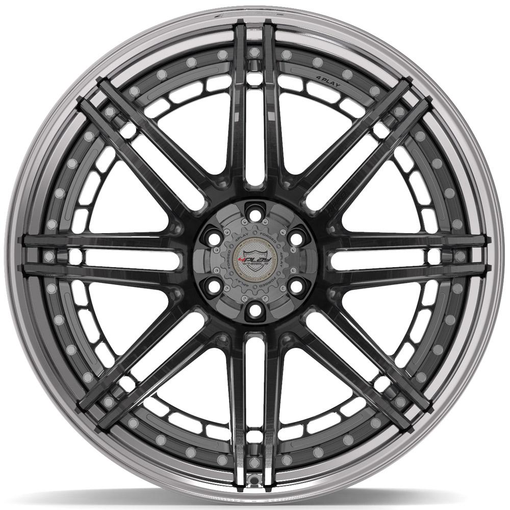 24x14 4PLAY 4PF8 Brushed Tinted Polished Barrel Wheel 6x135/6x5.5 (-76mm)