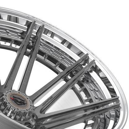 24x14 4PLAY 4PF8 Brushed Tinted Polished Barrel Wheel 8x170 (-76mm)