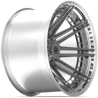 24x14 4PLAY 4PF8 Brushed Tinted Polished Barrel Wheel 8x6.5 (-76mm)