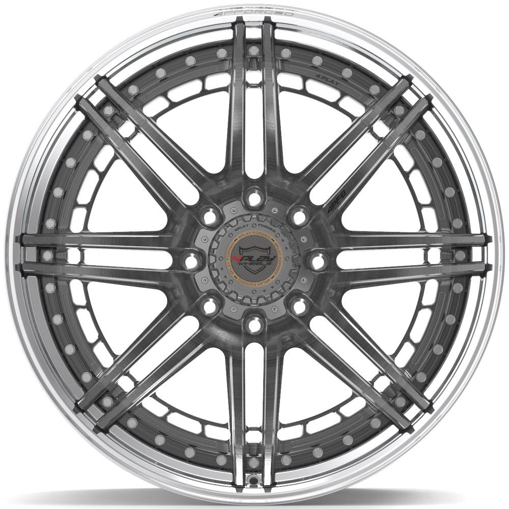 24x14 4PLAY 4PF8 Brushed Tinted Polished Barrel Wheel 8x6.5 (-76mm)