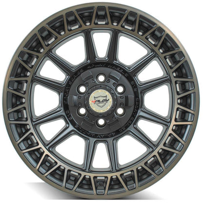 18x9 4PLAY 4PS12 Satin Machined w/ Bronze Wheel 6x120 (0mm)