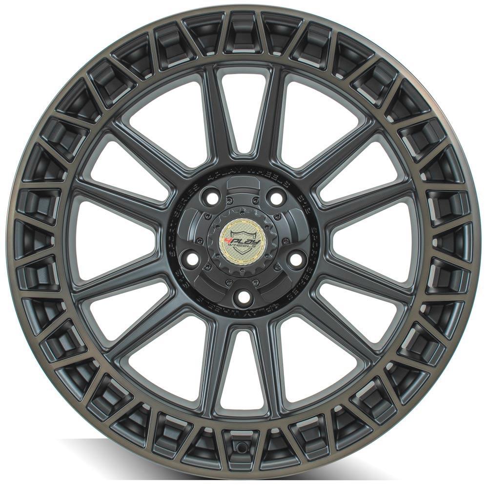 22x9 4PLAY 4PS12 Satin Machined w/ Bronze Wheel 5x150 (0mm)