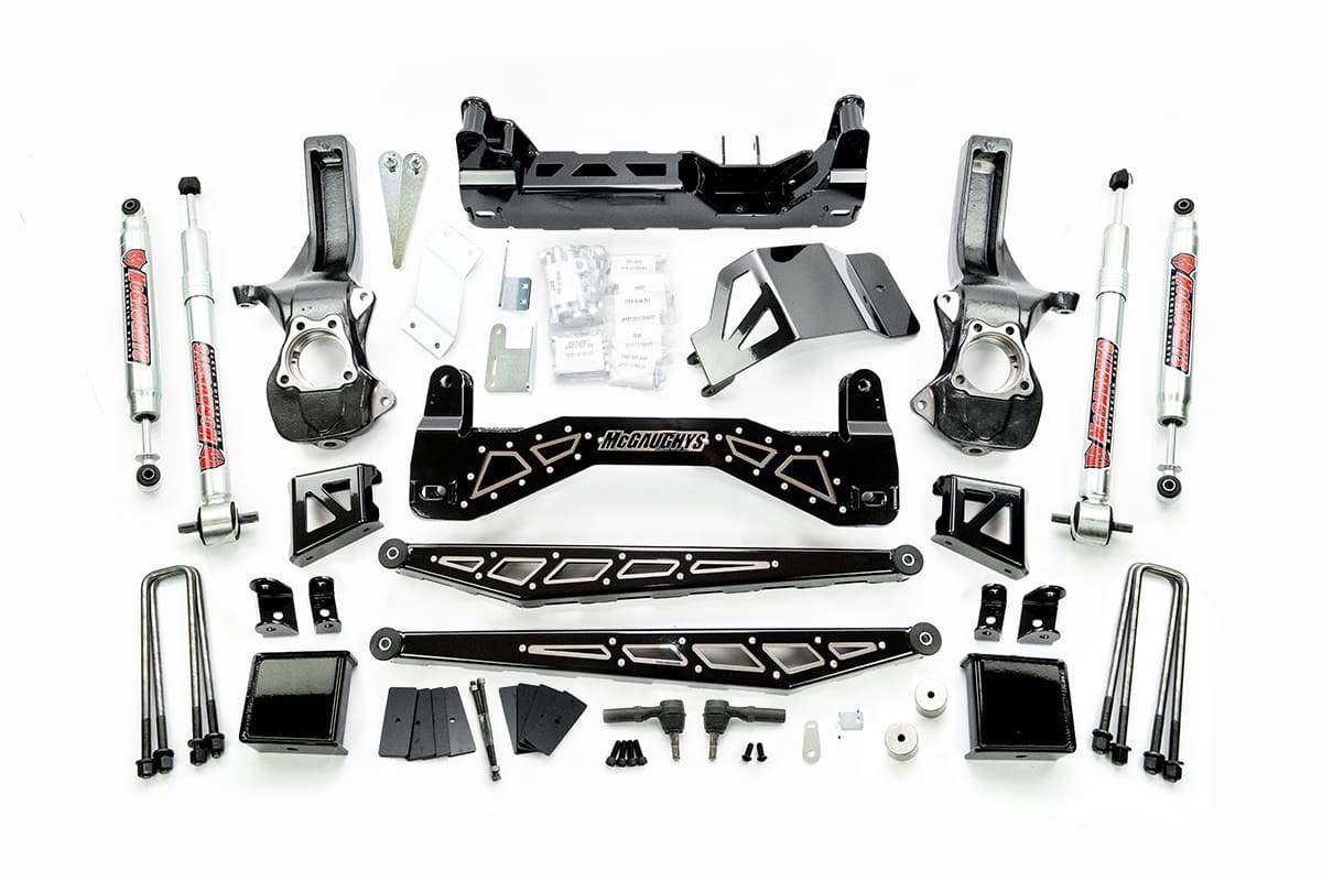 McGaughys 7-9 Inch Premium Lift Kit 2019-2025 Silverado/Sierra 1500 2WD