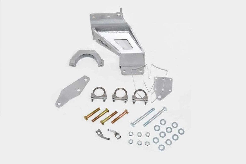 McGaughys Dual Steering Stabilizer Bracket Kit 2014-2024 RAM 2500 2013-2024 RAM 3500 Raw Finish