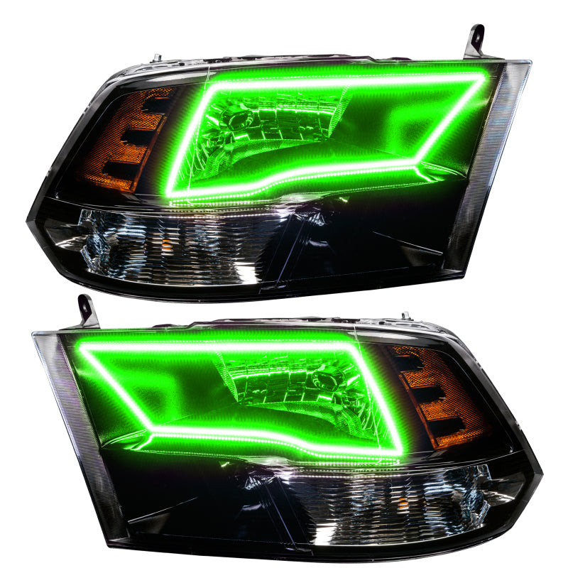Oracle Lighting 09-18 RAM 1500 Sport Halo Headlights - Blk Housing w/BC1 Controller