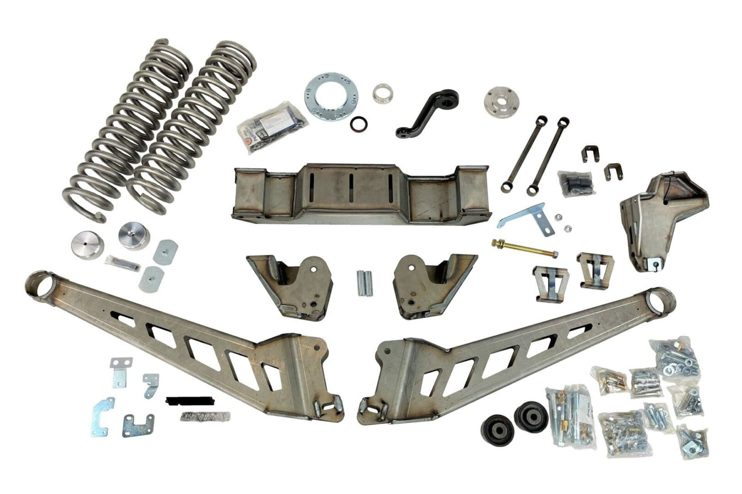 McGaughys 10 Inch Premium Lift Kit with Radius Arms 2019-2024 Dodge Ram 2500 4WD Raw Finish