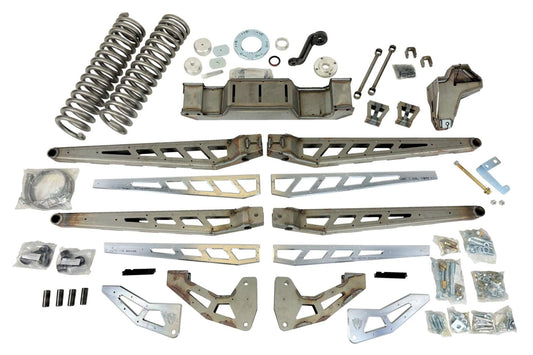 McGaughys 10 Inch Premium Lift Kit with 4-Link 2019-2024 Dodge Ram 2500 4WD Raw Finish