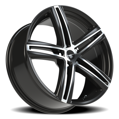 20x8.5 Vision 640 Nitrous Gloss Black Machined Face Wheel 5x4.5 (40mm)